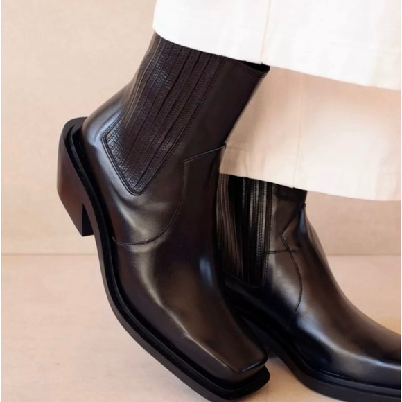 Alohas Ranch black western cowboy boots SZ 42/11 - Picture 4 of 15